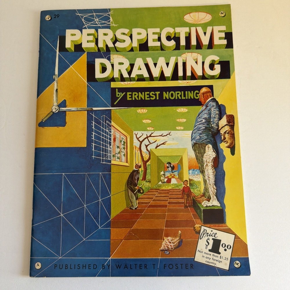 Perspective Drawing by Ernest Norling - Walter T Foster #29 Art Book vintage
